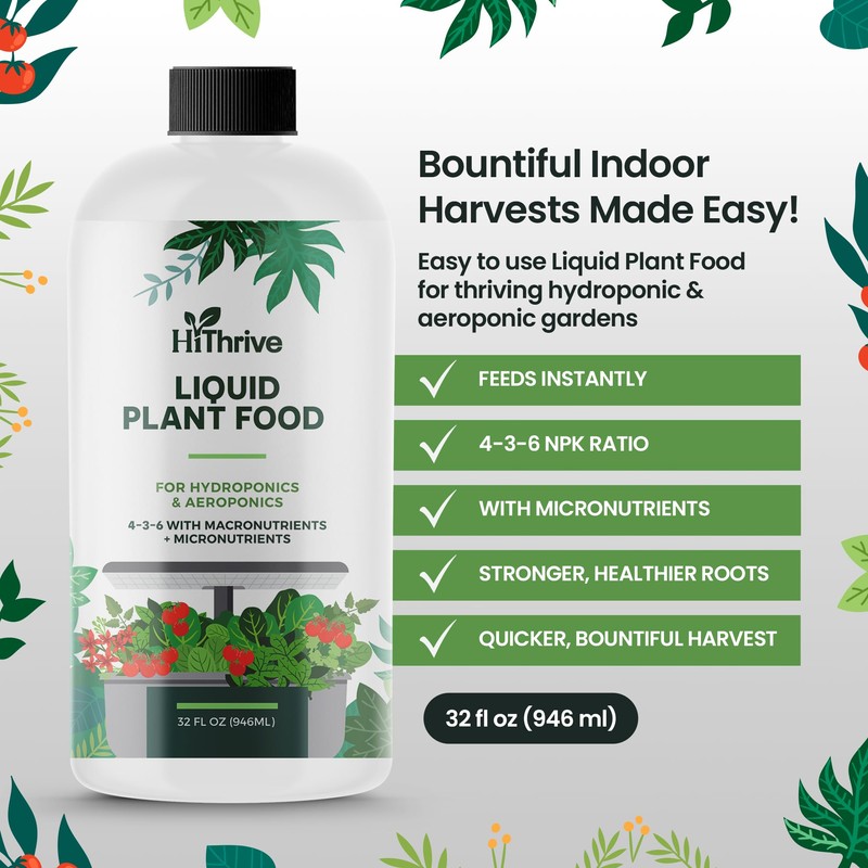 32oz Aeroponics & Hydroponics Liquid Plant Food - Up to