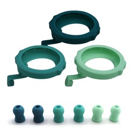 3 Pack Silicone Protective Cover and 6 Pack Ear Tips Replacement Accessories for EKO CORE 500™ Digital Stethoscope, Dustproof Plug Design Prevents Dust from Entering The Device's Interface (Green)