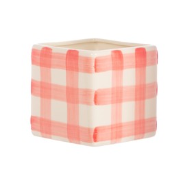 Sass & Belle Gingham Planter Pink