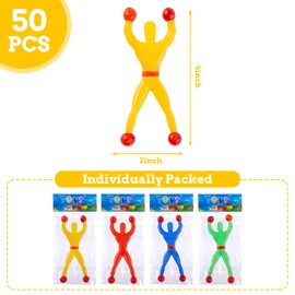 Shindel Shindel 50PCS Stretchy Wall Climbers, Climbing Man Sticky Toy Set Fun Fidget Toys, Easter Egg Fillers, Kids Classroom School Exchange Prize