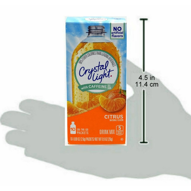 Crystal Light On The Go Citrus With Caffeine Drink Mix,