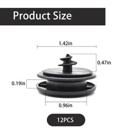 Pack of 12 Car Floor Mats Clip, Car Mat Holder, 3-in-1 Universal Car Floor Mats, Fix Clips Floor Mats Attachment Press Stud Button, Push Button Carpet Floor Mats Holder, for Car, Truck, SUV