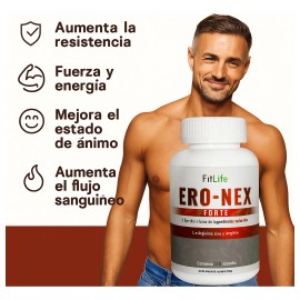Suple Ero-nex 2 Pack 240 Cápsulas 2 Frascos 4 Meses Sin Sabor