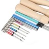 Punch Needle Set Wooden Handle Stainless Steel Ergonomic Easy Operation