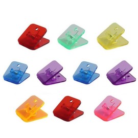 10Pcs Colorful Binder Clips for Office, Multi-Function Paper Clamps, Metal Paper Holders, Plastic Sealing Clips for Bills and Folders, Self-Adhesive Tapestry Wall Hanging Clips, Clamps
