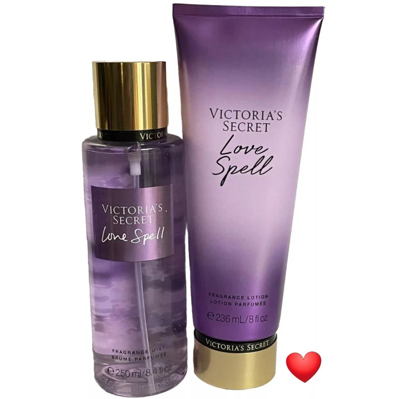 Victoria's Secret LOVE SPELL 8.4 oz Body Mist and Lotion