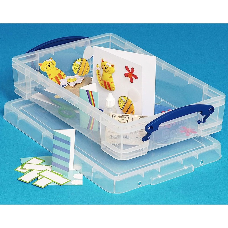 Really Useful Box 4C Plastic Stackable Storage Container with Snap