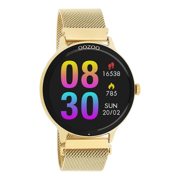 Oozoo - Vielseitige Smartwatch Herren mit 20mm Mesharmband | Fitnesstracker