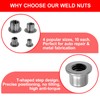 40pcs T-Shaped Weld Nuts, 4 Sizes 1/4"-20 5/16"-18 3/8"-16 1/2"-13