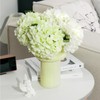 Auihiay Green Hydrangea Artificial Flowers, 8 PCS Artificial Hydrangea Silk