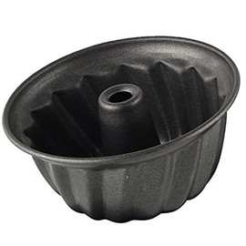 Zenker 7686 Gugelhupfform Ø 10 cm SPECIAL -MINI,kleineBackformausStahlblech,KuchenformmitAntihaftbeschichtung(Farbe:Schwarz),Menge:1Stück