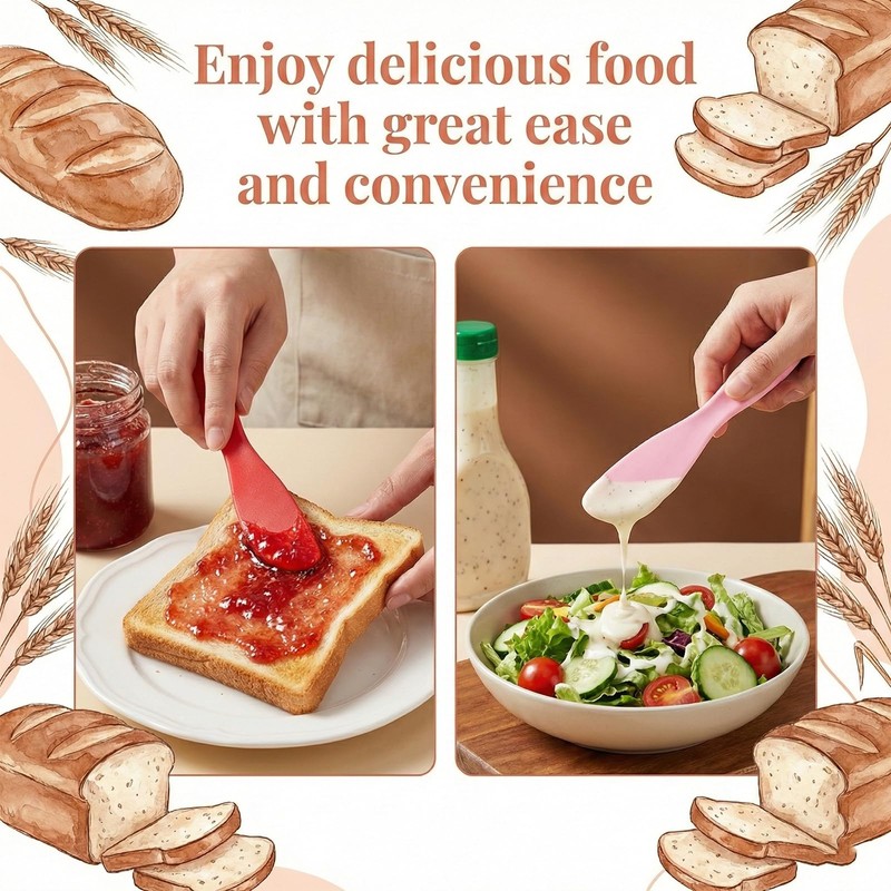 8Pcs Colorful Plastic Butter Knife Spreader, Multi Purpose Butter Knives