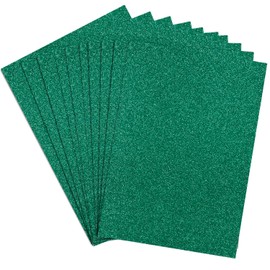 Springboard A4 Glitter Card Sheets - 230gsm Non Shed Glitter Cardstock for Card Making - Glitter Card Compatible w/Die-Cutting Machines - Sparkly Craft Supplies - 10-Pack - Green