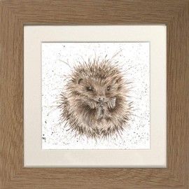 Wrendale Designs Awakening Hedgehog Framed Assorted Frame Colours - Oak