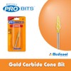 Gold Carbide Cone Bit -CC3- Four Pack for Nails |