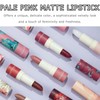 Matte Pale Pink Lipstick - Highly Pigmented, Smooth, & Waterproof,