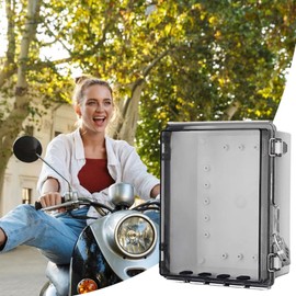 Waterproof Electrical Box - Project Enclosure with Transparent Cover | Dustproof Case with Lock, Protect Outlet, Plug, Power Strip