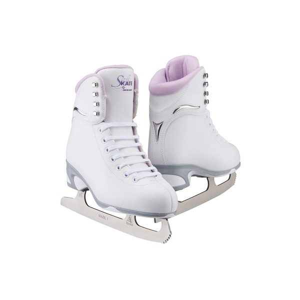 Jackson Ultima SoftSkate Womens/Girls Figure Ice Skates Color: White/Purple Size: 3 Misses