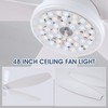 Surtime 48" Ceiling Fans with Lights-Low Profile Ceiling Fan with