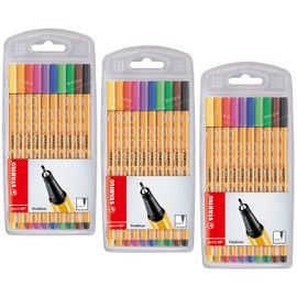 STABILO Point 88 Fineliner Pens Pack of 3 Standard Colours