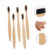 Ipetboom Charcoal Toothbrushes 10pcs Set Soft Nylon Bristles Travel Toothbrushes
