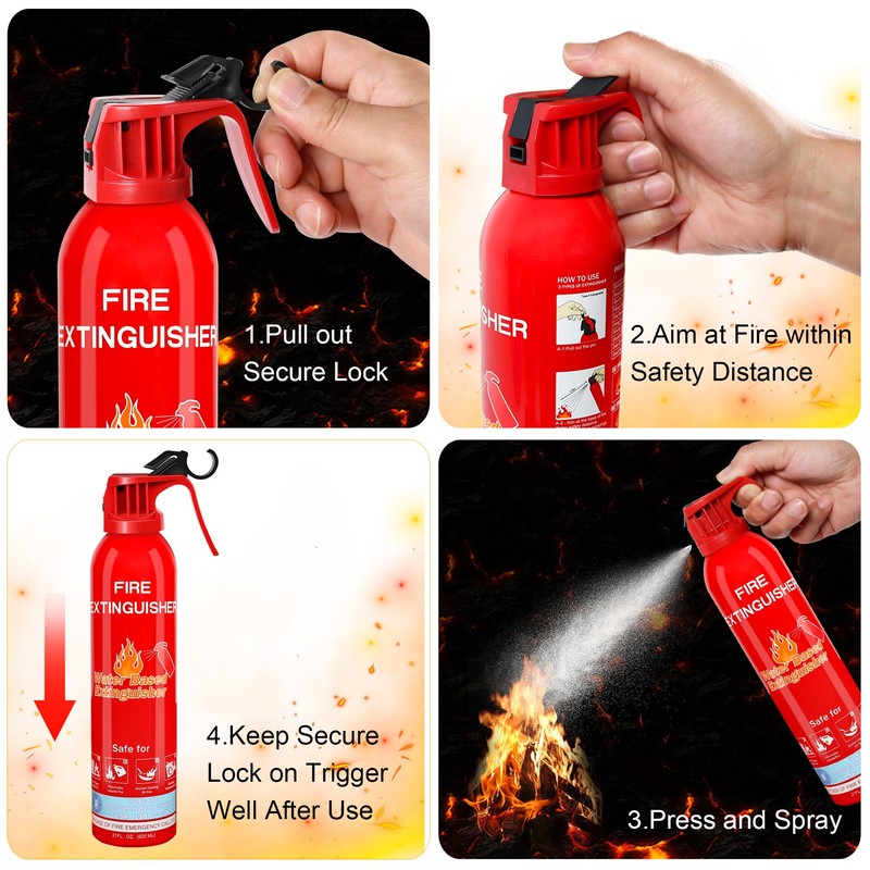 Fire Extinguisher for Home, 4 Pack Vehicle Fire Extinguishers for
