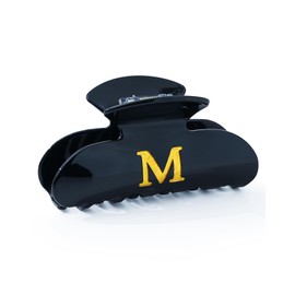 WELROG Alphabet Letter Hair Claw Clips - Acrylic Hair Clips for Women,Black Non-Slip Hair Clips