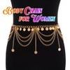 Brishow Gold Sequins Waist Chain Layered Belly Chain Body Chain