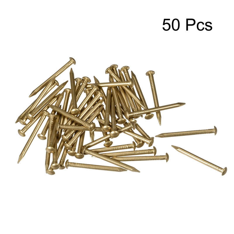 sourcing map Small Tiny Brass Nails 2x25mm for DIY Decorative