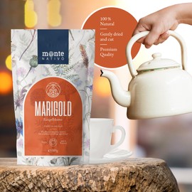 Marigold blossoms Monte Nativo (300 g) - Marigold herb dried, 100% natural and pure - Marigolds for the preparation of herbal tea, soaps, lotions - Calendula Officinalis petals without additives
