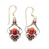 Windalf Irish Earrings Salia 4 cm Celtic Knot with Ruby