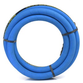 BLUBIRD BB3425 3/4" x 25' Rubber Air Hose, 100% Rubber, Lightest, Strongest, Most Flexible, 300 PSI, 50F to 190F Degrees, Ozone Resistant, High Strength Polyester Braided