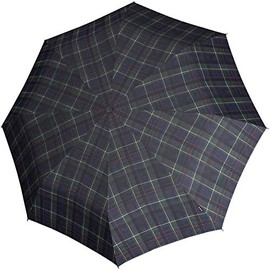 Knirps T.200 Duomatic Pocket Umbrella - Stable and Stormproof - Check Hunter