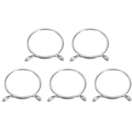 uxcell Fuel Line Hose Clips, 5Pcs 55mm ID 61mm Max. ID 304 Stainless Steel Water Pipe Air Tubing Spring Hose Clamps for Motorcycle Scooter ATV, Silver