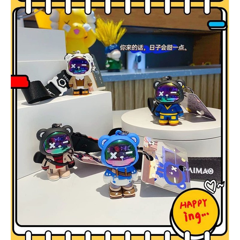AIXUAN Tide Cool Inazuma Keychain Unique Bag Strap Female Detailed