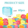 KEELYY 60 x Reusable Ice Cubes, Plastic BPA-Free, Party Ice