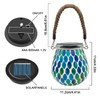 TOTHDATE TOTHDATE 2PCS Solar Mosaik Leuchte Oval fr Au?en, On/Off