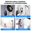 Soonpho Photography Umbrella Lighting Kit, 2 Pack 43inch/109cm Soft Umbrella(White&Silver)