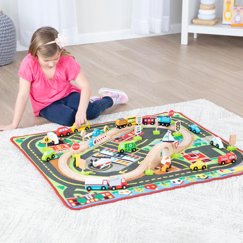 Melissa & Doug Deluxe Multi Vehicle Activity Rug (SIOC)