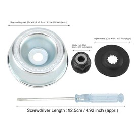 Gardening Machine Lawnmower Blade Adapter Kit-Thrust Washer Rider Plate Collar Nut Maintenance Screwdriver, Blade Adapter Attachment Maintenance Kit Fit for Stihl String Trimmers Brush Cutter