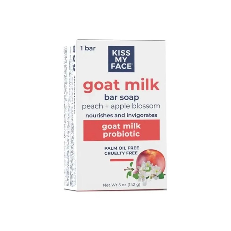 Kiss My Face Goat Milk Bar Soap 142g Peach+apple Blossom