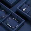 Oirlv Blue Microfibre Jewellery Trays 12 Grids Earrings Bracelets Display