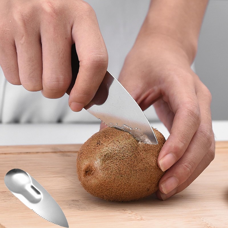 2 Pack Kiwi Spoon Knife, 2-in-1 Stainless Steel Fruit Cutter