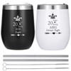 HLIKEM Pack Of 2 Wine Tumbler 20 Years Mr Right