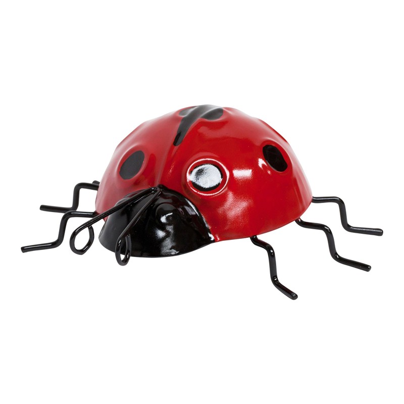 Set of 6 Metal Ladybird & Bee Garden Wall Art