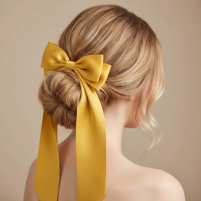 Fermaglio per capelli con fiocco, grande fermaglio per capelli in