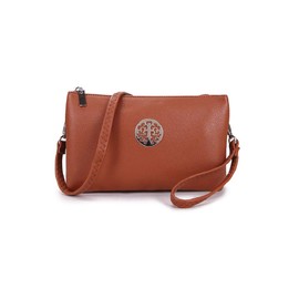 Long & Son Women's Medium Clutch, Wristlet, Shoulder,Cross-Body Bags 23321 (Brown)