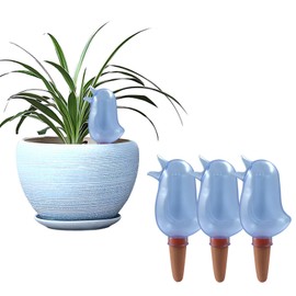 Aoserge 4 Pack Self Watering Spikes for Plants - Bird Shape Automatic Irrigation System, Self Watering Planter Insert for Indoor & Outdoor Potted Plants, Plastic Plant Watering Devices(Blue)