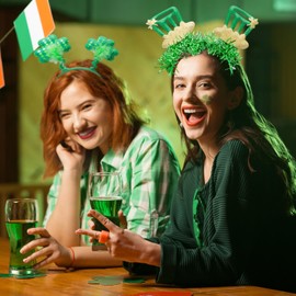 Comelodiant 2 PCS St Patricks Day Shamrock Headband Green Irish St.Patricks Headband Headwear for St Patricks Day Paddy’s Day Costume Accessories