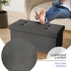 STORAGEBUD Storage Ottoman Bench with Bins, 30-in Storage Bench for